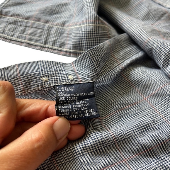 Vintage 90s Tommy Hilfiger Collar Button-Up Men’s Dress Shirt Size Large - Picture 7 of 8